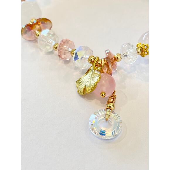 Pink Swarovski Beaded Bracelet - Picture 5 of 6